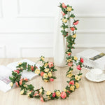 Guirlande de Roses Artificielles 2,5m – Décoration Mariage & Maison