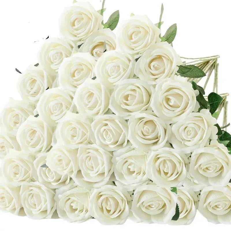 Lot de 50 Roses Velours "Real Touch" - Rose Eternelle La Boutique