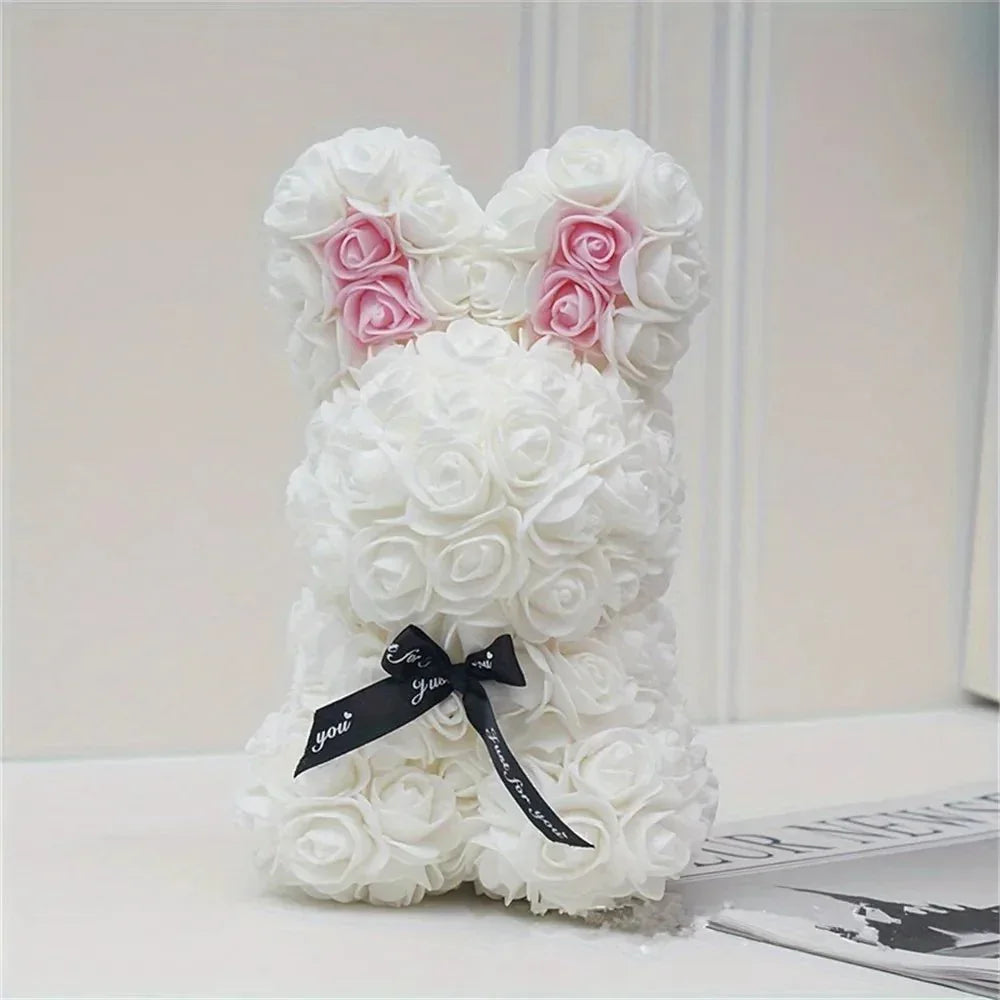 Lapin en Roses Éternelles – Le Cadeau Parfait pour Émerveiller - Rose Eternelle La Boutique