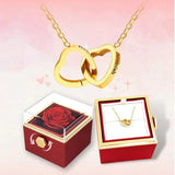 Coffret a offrir avec rose et collier