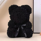 Ourson Artisanal en Roses Éternelles - 25cm