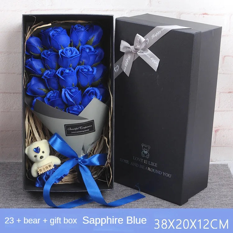 Bouquet 23 roses de savon coffret cadeau femme - vue 6