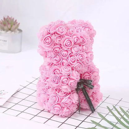 Handmade Teddy Bear in Eternal Roses - 25cm