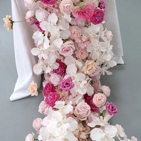 Guirlande de Roses en Soie – Décoration Mariage & Arche Extérieure