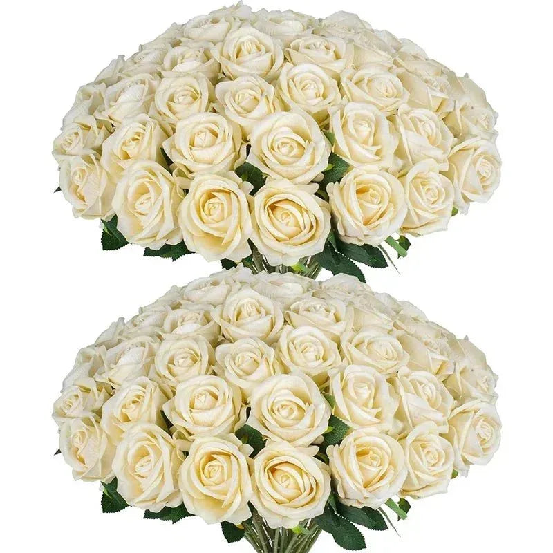 Lot de 50 Roses Velours "Real Touch" - Rose Eternelle La Boutique