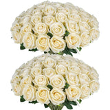 Lot de 50 Roses Velours "Real Touch"