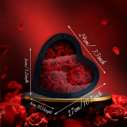 Boîte cœur roses éternelles cadeau Saint-Valentin - vue 8