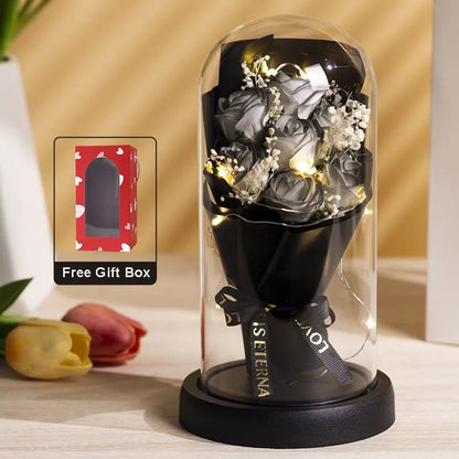 Leuchtende Ewige Rose aus Acryl