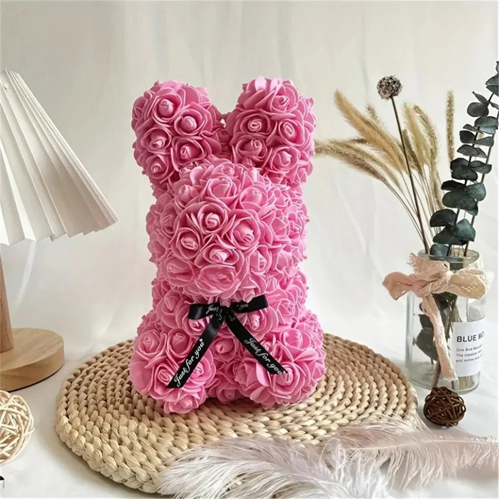 Lapin en Roses Éternelles – Le Cadeau Parfait pour Émerveiller - Rose Eternelle La Boutique