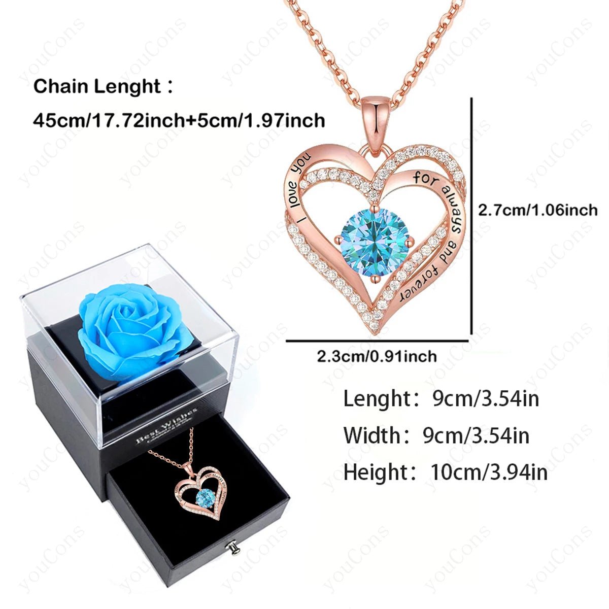 Herzförmige Halskette aus Edelstahl | Romantisches Geschenk für Frauen