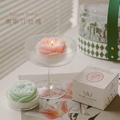 Bougie Fleur "Pivoine" Sculptée - Cire de Soja