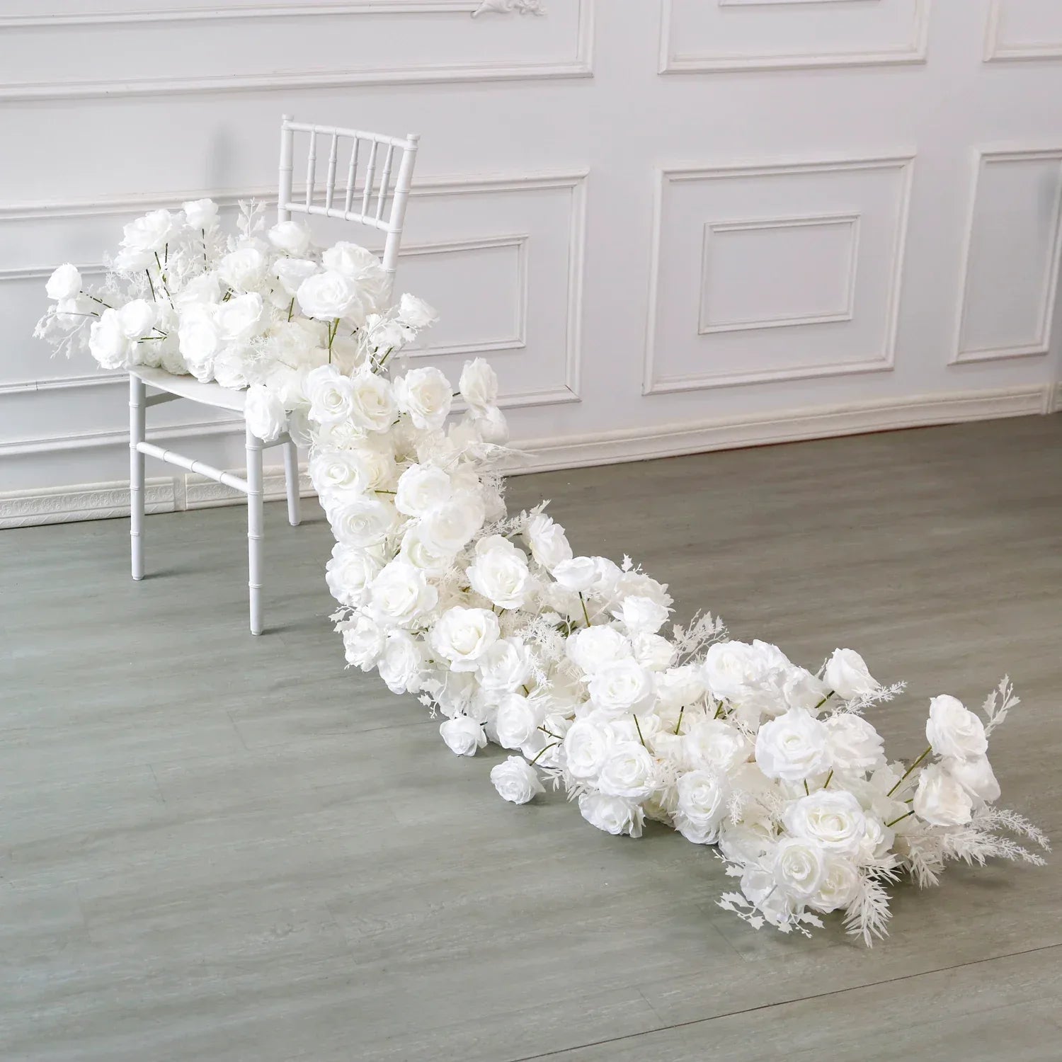 Chemin de Table Floral en Soie – Décoration Mariage & Centre de Table - Rose Eternelle La Boutique
