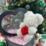 Ourson Artisanal en Roses Éternelles - 25cm