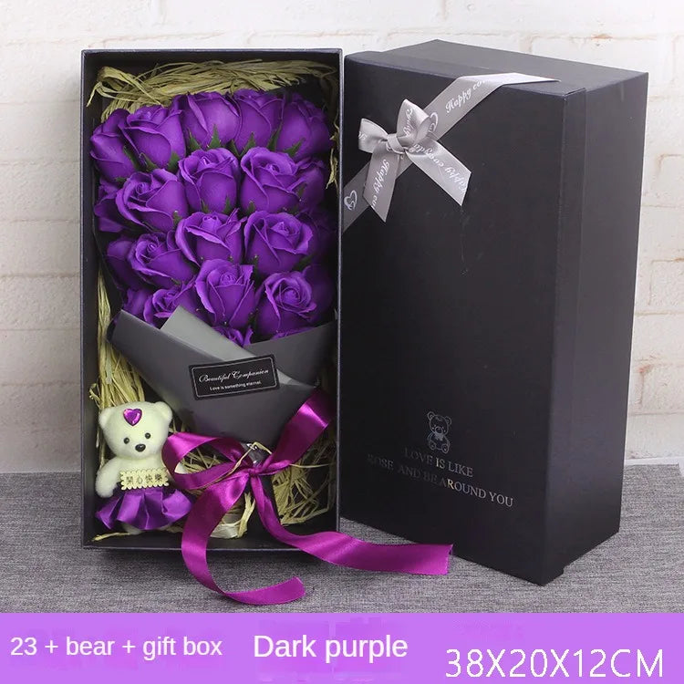 Bouquet 23 roses de savon coffret cadeau femme - vue 4