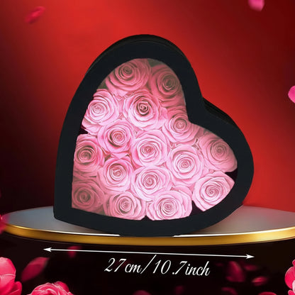 Boîte cœur roses éternelles cadeau Saint-Valentin - vue 7