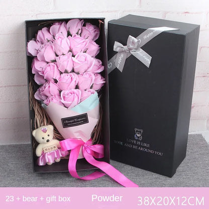 Bouquet 23 roses de savon coffret cadeau femme - vue 3