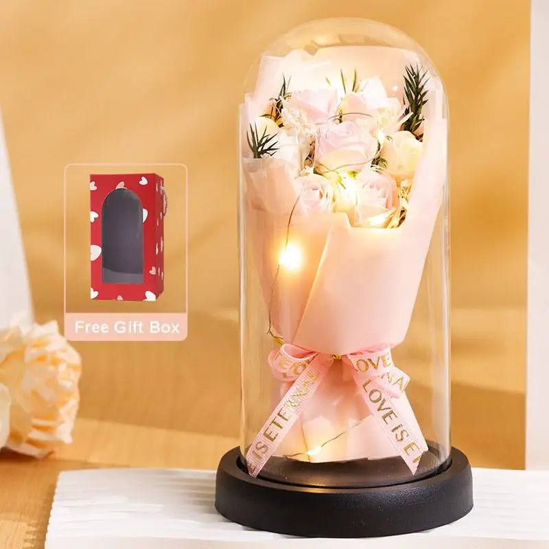 Leuchtende Ewige Rose aus Acryl