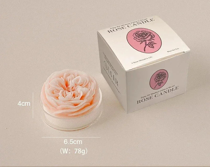 Bougie Fleur "Pivoine" Sculptée - Cire de Soja - Rose Eternelle La Boutique