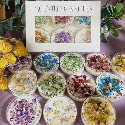 Coffret de 6 Bougies "Jardin de Cristaux"