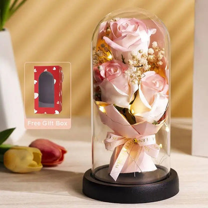 Leuchtende Ewige Rose aus Acryl