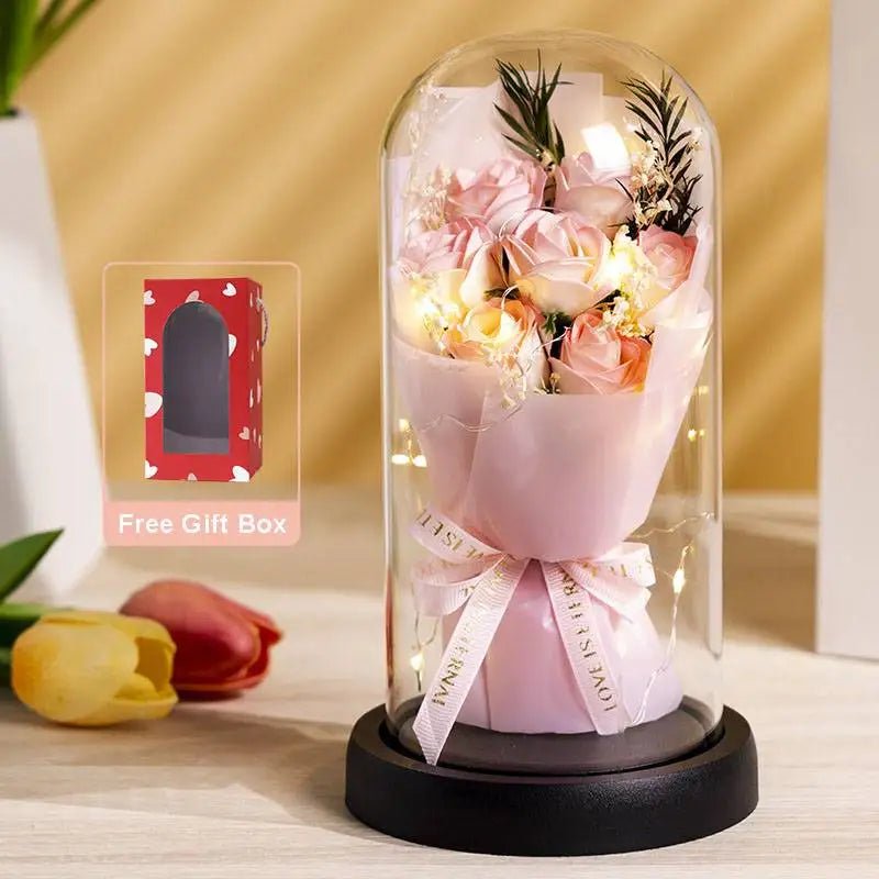 Leuchtende Ewige Rose aus Acryl