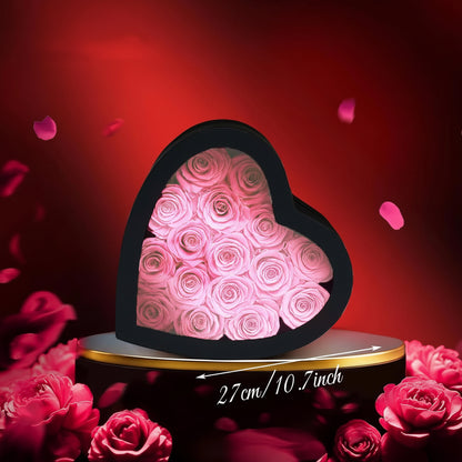 Boîte cœur roses éternelles cadeau Saint-Valentin - vue 9