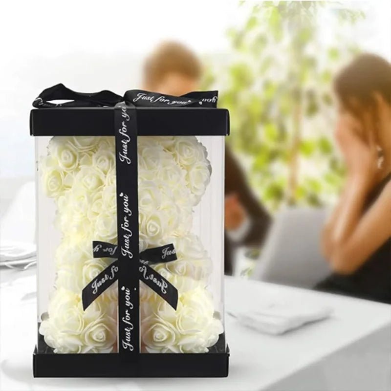 Handmade Teddy Bear in Eternal Roses - 25cm