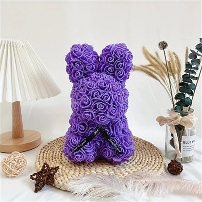 Lapin en Roses Éternelles – Le Cadeau Parfait pour Émerveiller