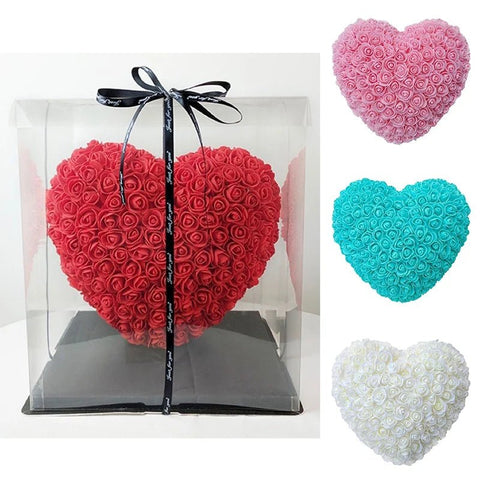 Cœur en Roses Éternelles 15cm