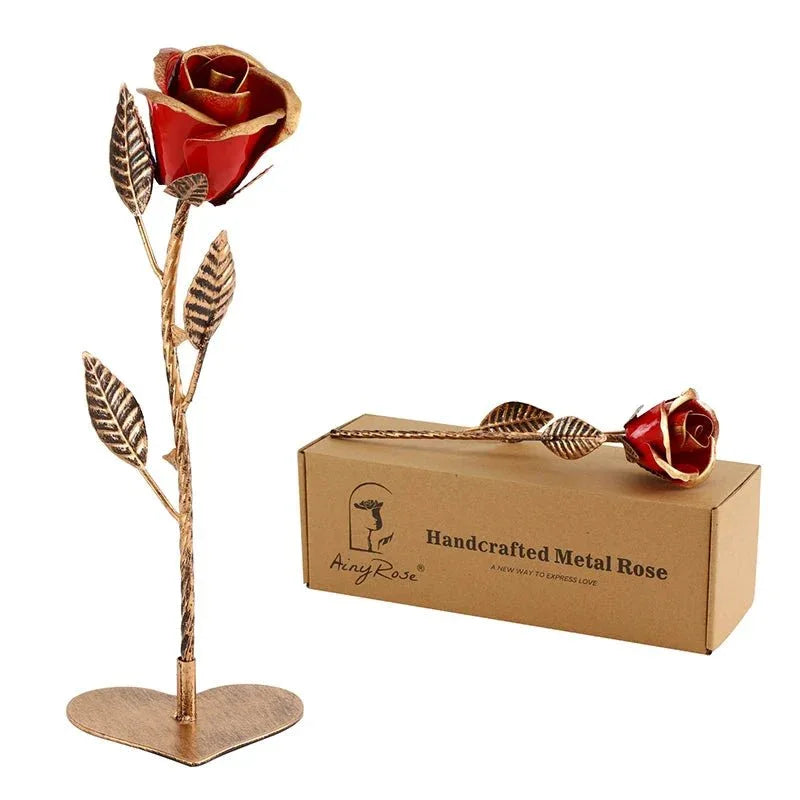 Rose Éternelle en Fer Forgé - Noces de Fer & d'Acier - Rose Eternelle La Boutique