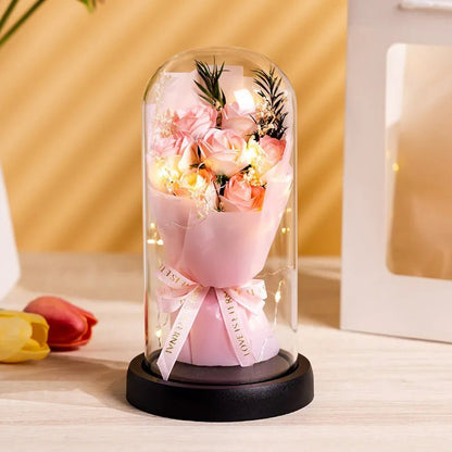 Leuchtende Ewige Rose aus Acryl