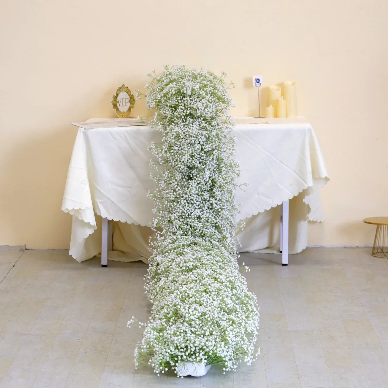 Chemin de Table Floral en Soie – Décoration Mariage & Centre de Table - Rose Eternelle La Boutique