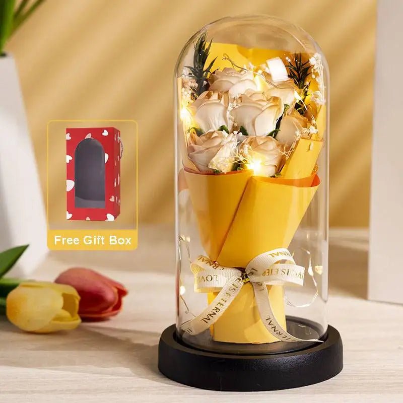 Leuchtende Ewige Rose aus Acryl