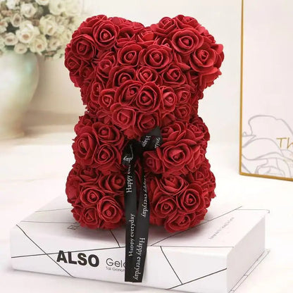 Handmade Teddy Bear in Eternal Roses - 25cm