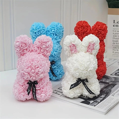 Lapin en Roses Éternelles – Le Cadeau Parfait pour Émerveiller - Rose Eternelle La Boutique