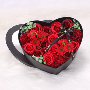 Coffret cœur roses éternelles décoration mariage - vue 8