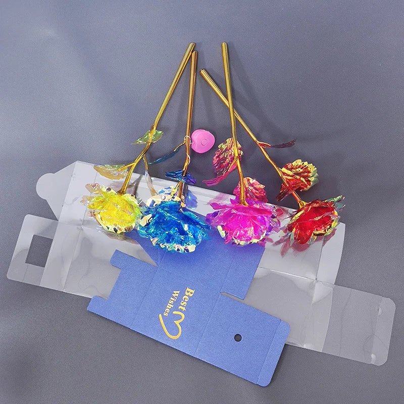 Ewige Rose mit Goldplattierungseffekt – Kreatives Valentinstagsgeschenk