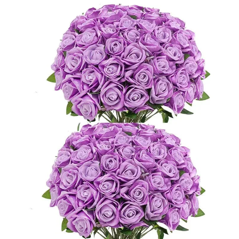 Lot de 50 Roses Velours "Real Touch" - Rose Eternelle La Boutique