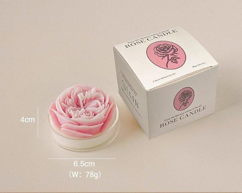 Bougie Fleur "Pivoine" Sculptée - Cire de Soja - Rose Eternelle La Boutique