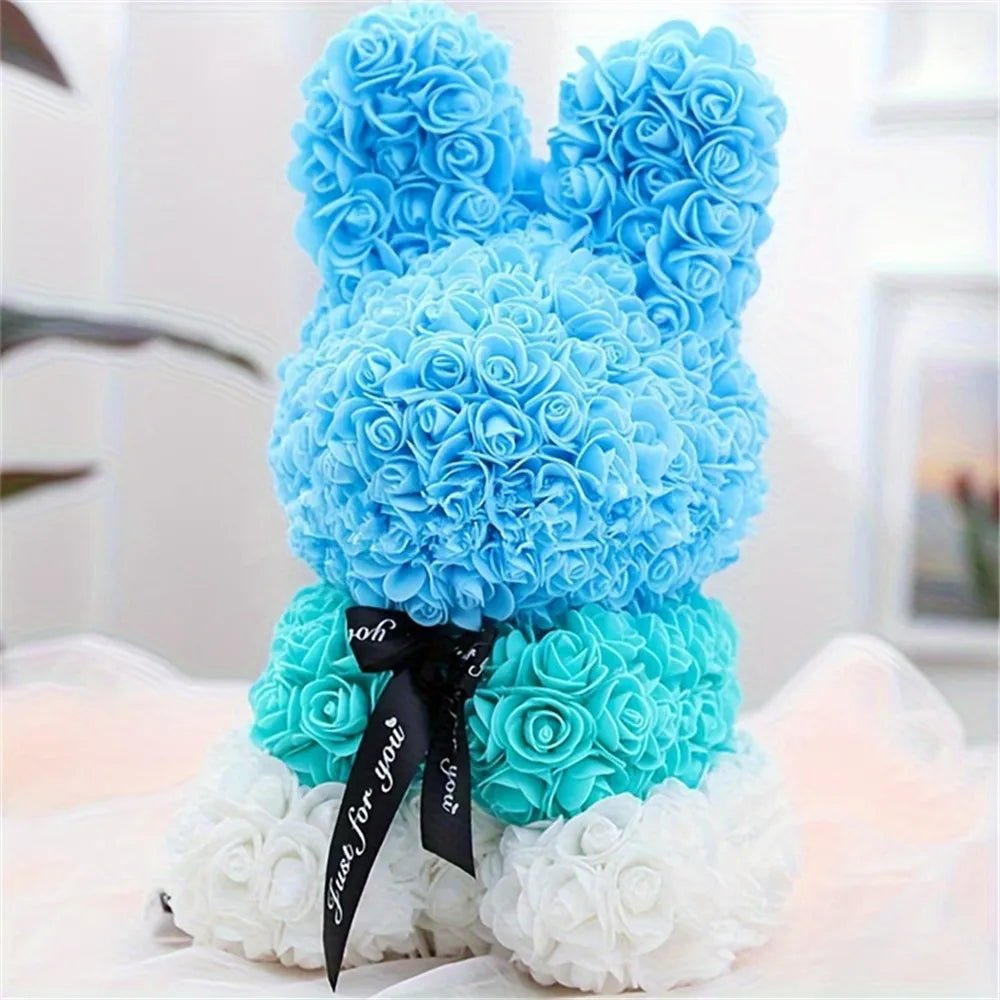 Lapin en Roses Éternelles – Le Cadeau Parfait pour Émerveiller
