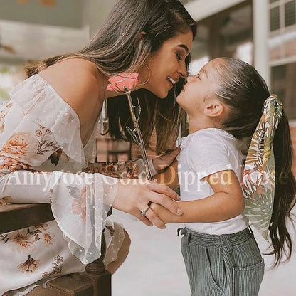 Geschenkbox „Ewige Rose“, 24 Karat vergoldet