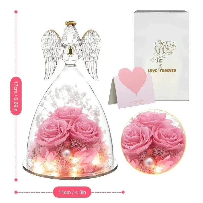 Ange Gardien Lumineux & sa Rose Éternelle - Rose Eternelle La Boutique