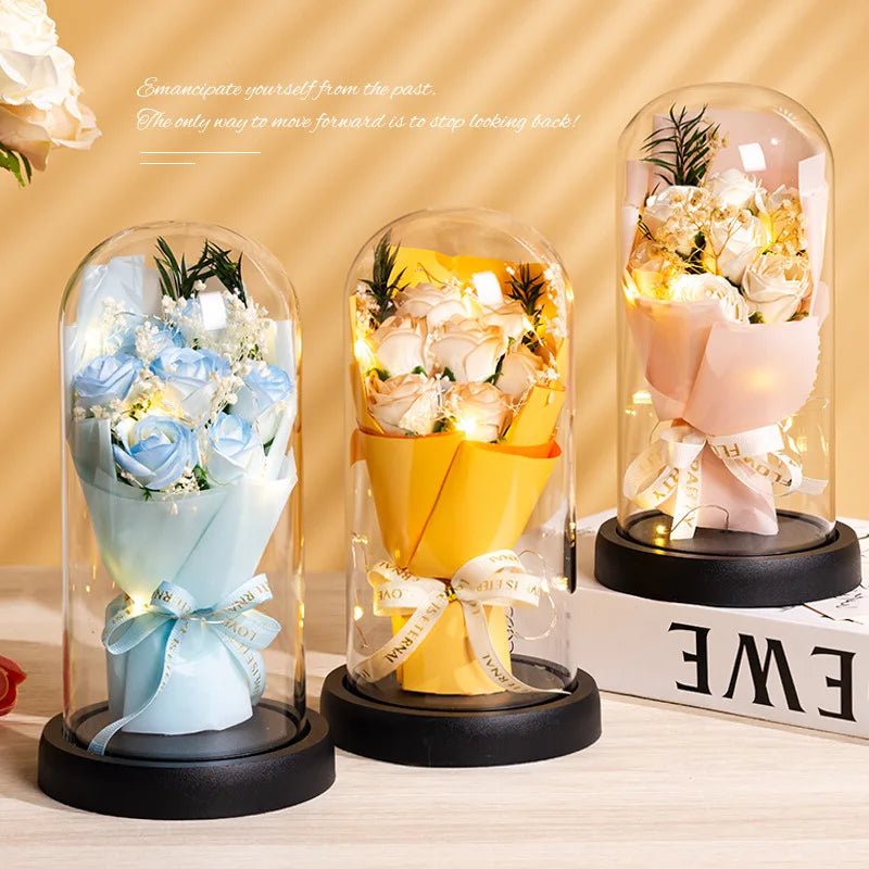 Leuchtende Ewige Rose aus Acryl