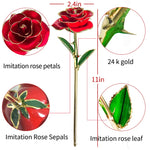 Coffret Rose Éternelle Plaquée Or 24K