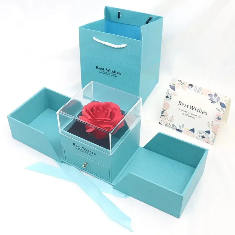 Le Coffret "Cœur Secret" – Rose & Collier - Rose Eternelle La Boutique