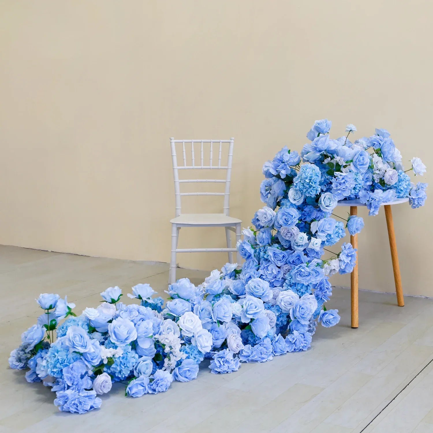 Chemin de Table Floral en Soie – Décoration Mariage & Centre de Table - Rose Eternelle La Boutique