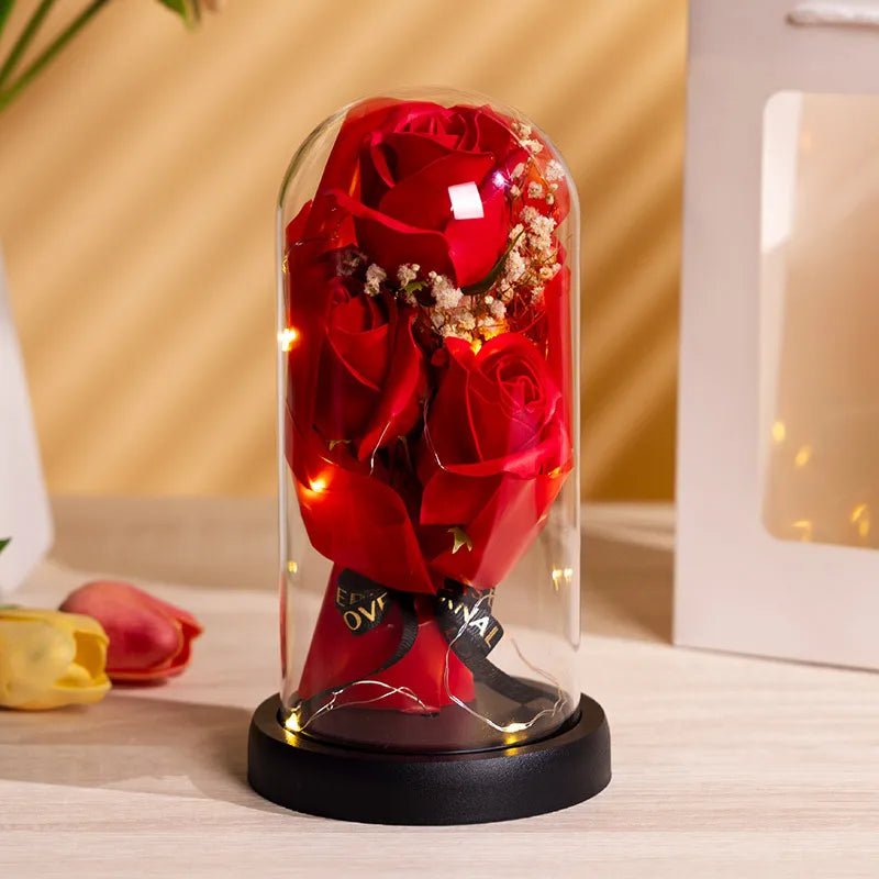 Leuchtende Ewige Rose aus Acryl