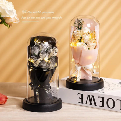 Leuchtende Ewige Rose aus Acryl