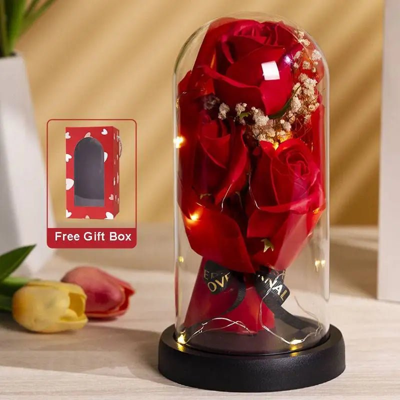 Leuchtende Ewige Rose aus Acryl