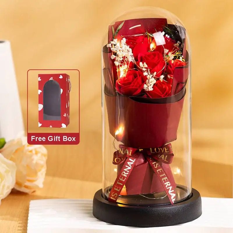 Leuchtende Ewige Rose aus Acryl